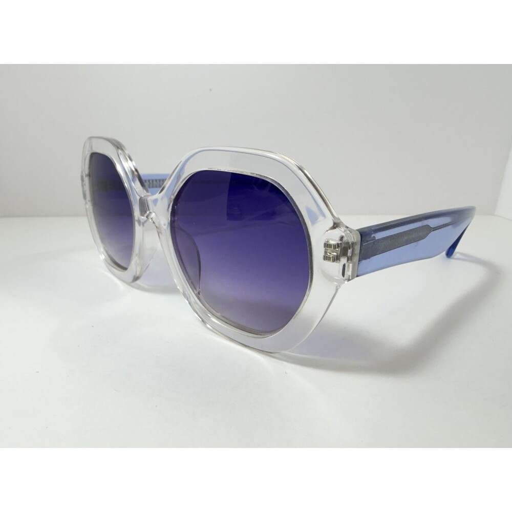Vincent Chase VC S15126 Polarized Sunglasses Women's Clear Blue Frame Purple